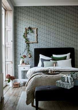 Winterberry wall bedroom framed