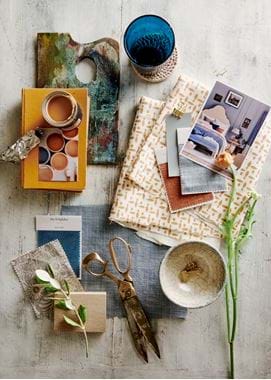 Burnt Sienna & Flax Blue Moodboard 02
