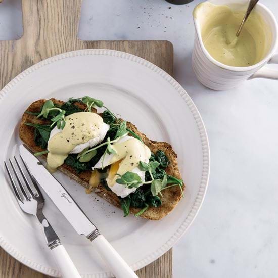 Neptune food, poached eggs and cashew hollandaise