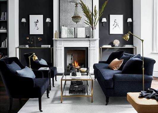 Amelia George fireplace antique mirror