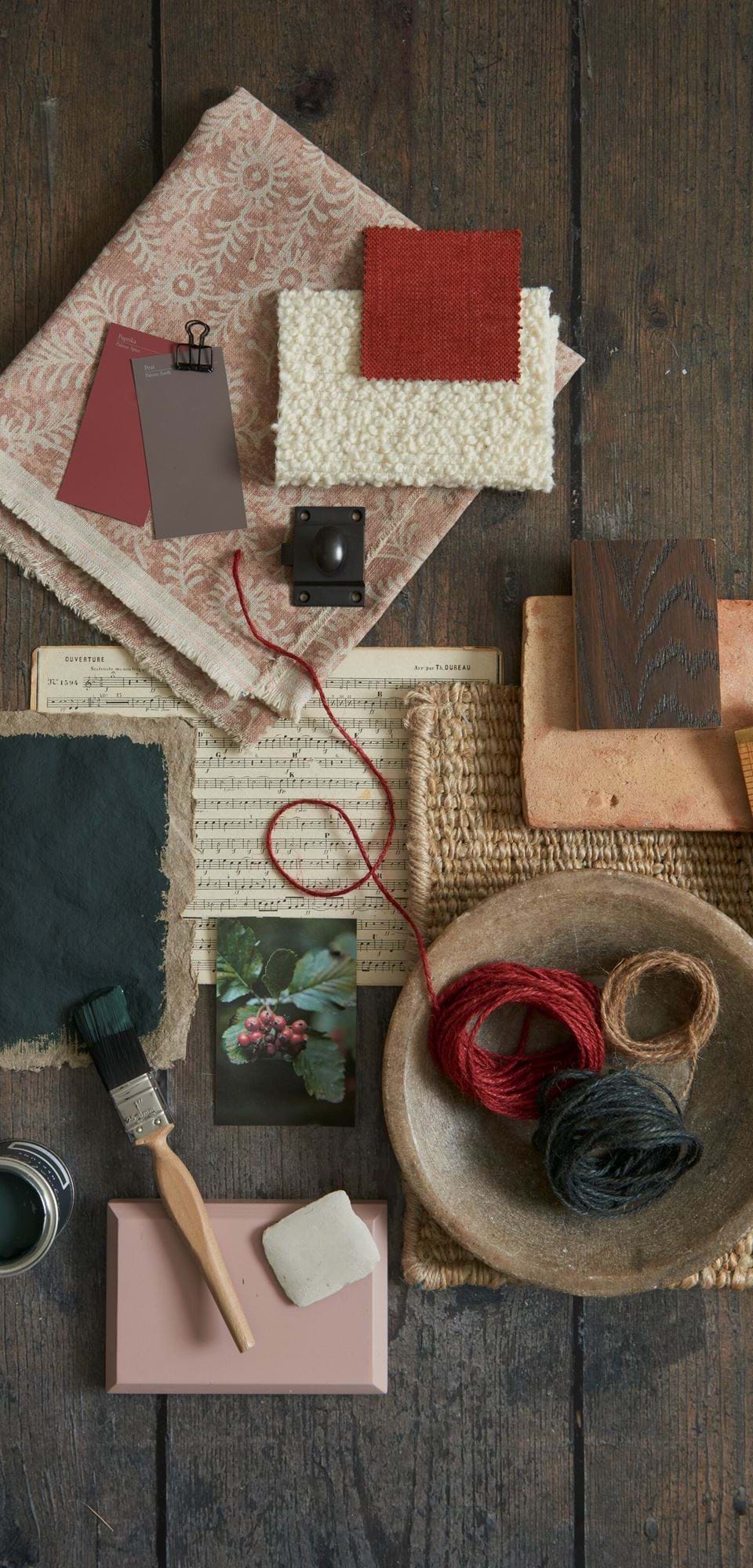 Constable Green, Paprika and Apricot Moodboard