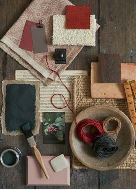 Constable Green, Paprika and Apricot Moodboard