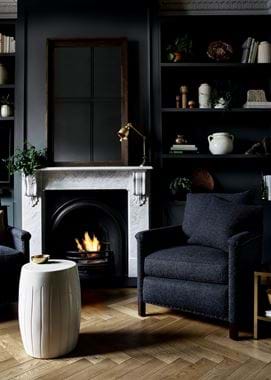 Caspar & Beswick fire lit