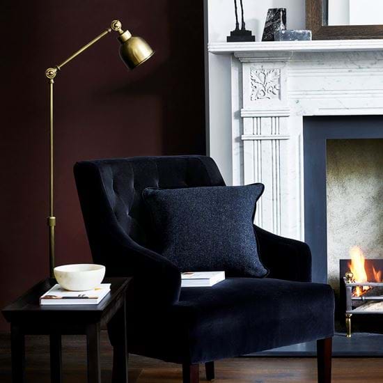 Amelia armchair Isla Swallow Juniper wallwall